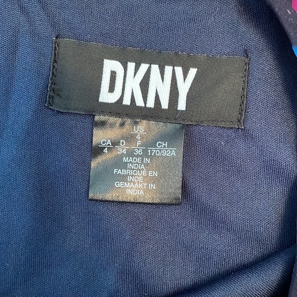 DKNY Printed Flare-Sleeve Godet Trapeze Mini Dress Size 4 - Picture 3 of 6